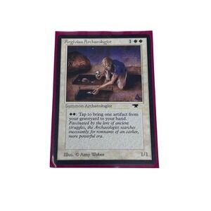 Magic The Gathering Antiquities Argivian Archaeologist Rare White Card MTG LP